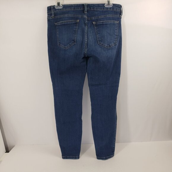 Pistola 28 Ripped Distressed Low Rise Jeans Blue Zippered Legs Pants - Picture 2 of 14